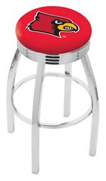  L8C3C Louisville 25" Swivel Counter Stool with Chrome Finish  