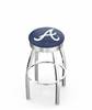  Atlanta Braves 25" Swivel Counter Stool with Chrome Finish  