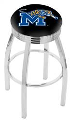  Memphis 25" Swivel Counter Stool with Chrome Finish  