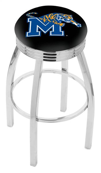  Memphis 25" Swivel Counter Stool with Chrome Finish  