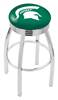  Michigan State 25" Swivel Counter Stool with Chrome Finish  