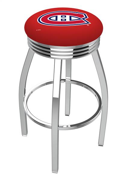 Montreal Canadiens 25" Swivel Counter Stool with Chrome Finish  