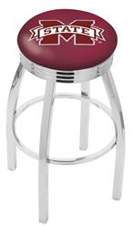  Mississippi State 25" Swivel Counter Stool with Chrome Finish  