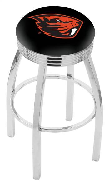  Oregon State 25" Swivel Counter Stool with Chrome Finish  