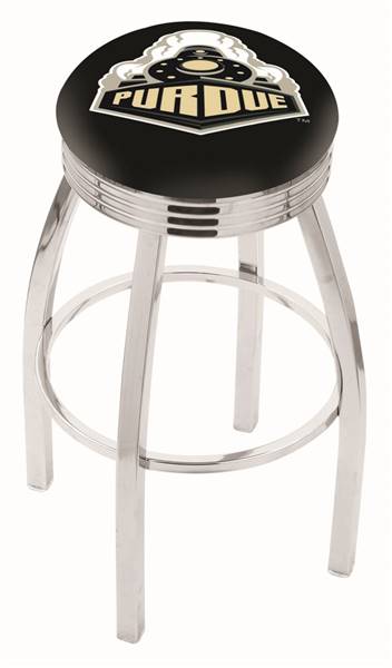  Purdue 25" Swivel Counter Stool with Chrome Finish  