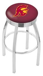  USC Trojans 25" Swivel Counter Stool with Chrome Finish  