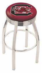  South Carolina 25" Swivel Counter Stool with Chrome Finish  