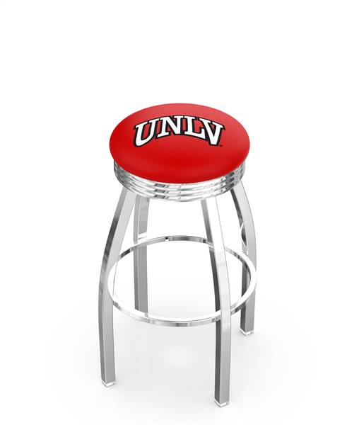  UNLV 25" Swivel Counter Stool with Chrome Finish  