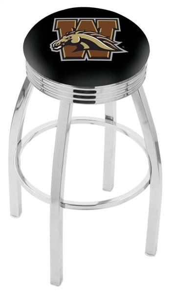  Western Michigan 25" Swivel Counter Stool with Chrome Finish  