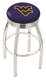  West Virginia 25" Swivel Counter Stool with Chrome Finish  