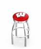  Wisconsin "W" 25" Swivel Counter Stool with Chrome Finish  
