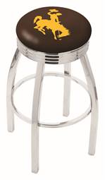  Wyoming 25" Swivel Counter Stool with Chrome Finish  