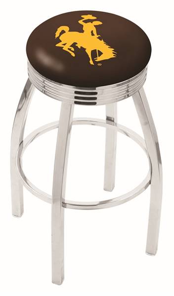  Wyoming 25" Swivel Counter Stool with Chrome Finish  
