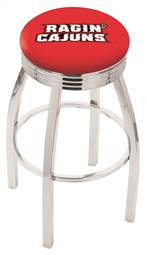  Louisiana-Lafayette 30" Swivel Bar Stool with Chrome Finish  