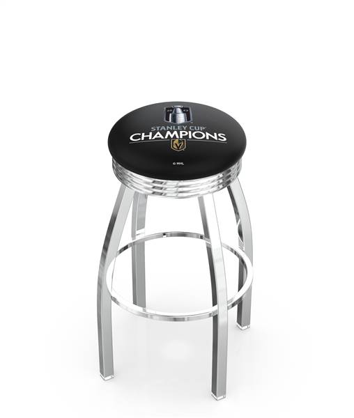 Vegas Golden Knights - 2023 Stanley Cup Champions 30" Swivel Bar Stool with Chrome Finish    
