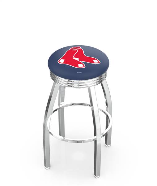  Boston Red Sox 30" Swivel Bar Stool with Chrome Finish  