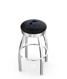  Miami Marlins 30" Swivel Bar Stool with Chrome Finish  