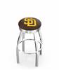  San Diego Padres 30" Swivel Bar Stool with Chrome Finish  