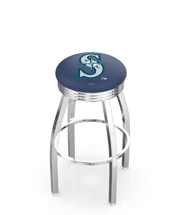  Seattle Mariners 30" Swivel Bar Stool with Chrome Finish  