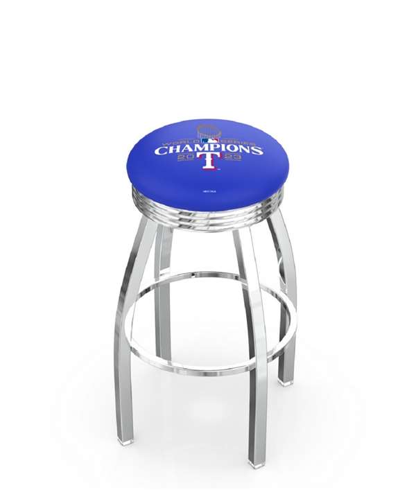 L8C3C Texas Rangers - 2023 World Series Champions  Swivel Bar Stool 30 inch 