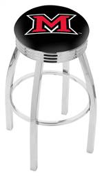  Miami (OH) 30" Swivel Bar Stool with Chrome Finish  