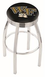  Wake Forest 30" Swivel Bar Stool with Chrome Finish  