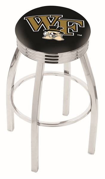  L8C3C Wake Forest 30" Swivel Bar Stool with Chrome Finish  