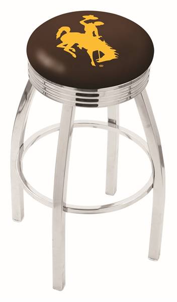  Wyoming 30" Swivel Bar Stool with Chrome Finish  