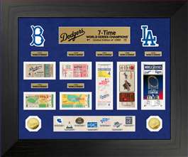 Los Angeles Dodgers 7-Time World Series Champions Gold Coin & Ticket Collection  