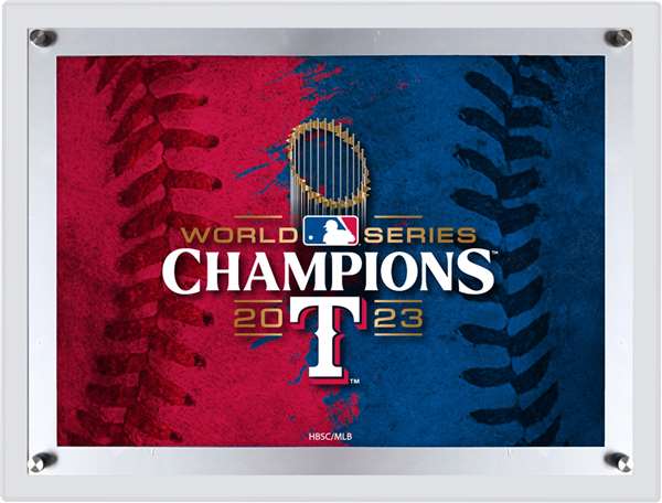 Texas Rangers - 2023 World Series Champions  14.5" x 12" Backlit LED Sign  
