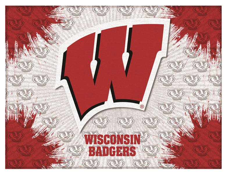 University of Wisconsin (W) Logo 15x20 inches Canvas Wall Art