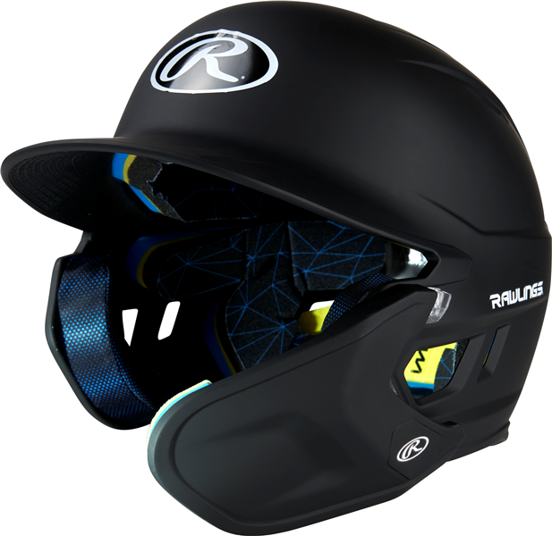 Rawlings MACH One-Tone Matte Helmet w/Adjustable Face Guard - Junior (MA07J) BLACK Right Hand Batter