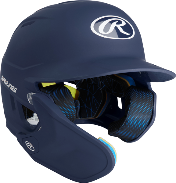 Rawlings MACH One-Tone Matte Helmet w/Adjustable Face Guard - Junior (MA07J) NAVY Left Hand Batter