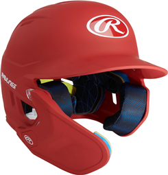 Rawlings MACH One-Tone Matte Helmet w/Adjustable Face Guard - Junior (MA07J) SCARLET Left Hand Batter