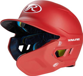 Rawlings MACH One-Tone Matte Helmet w/Adjustable Face Guard - Junior (MA07J) SCARLET Right Hand Batter