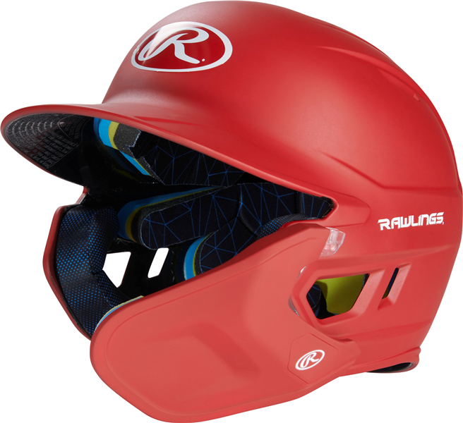 Rawlings MACH One-Tone Matte Helmet w/Adjustable Face Guard - Junior (MA07J) SCARLET Right Hand Batter