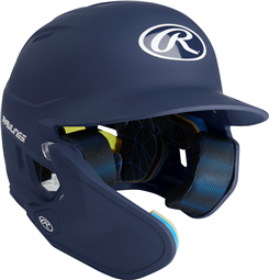 Rawlings MACH One-Tone Matte Helmet w/Adjustable Face Guard - Senior (MA07S) NAVY Left Hand Batter