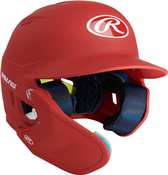 Rawlings MACH One-Tone Matte Helmet w/Adjustable Face Guard - Senior (MA07S) SCARLET Left Hand Batter