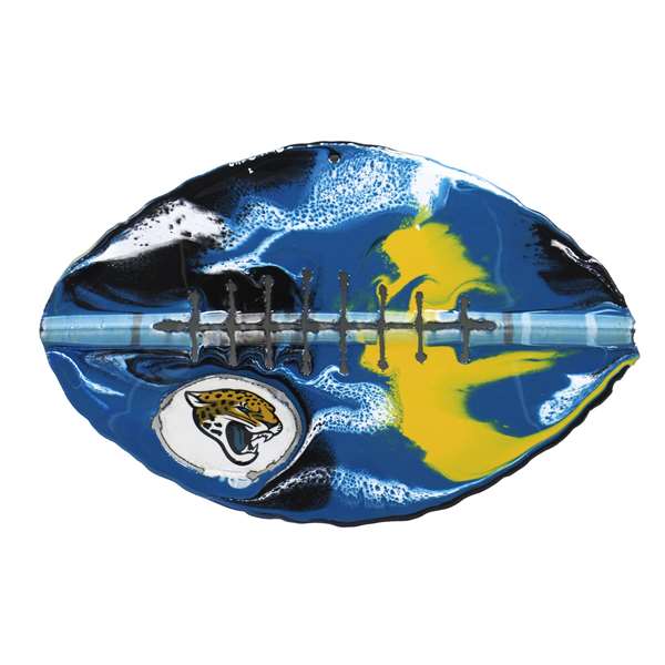 Jacksonville Football Jaguars Recycled Metal Football Wall Art