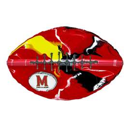 University of Maryland Terrapins Recycled Metal Football Wall Art  