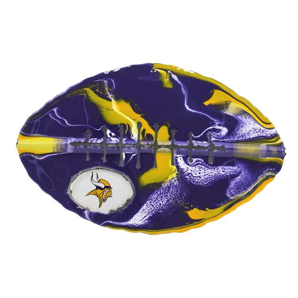 Minnesota Football Vikings Recycled Metal Football Wall Art