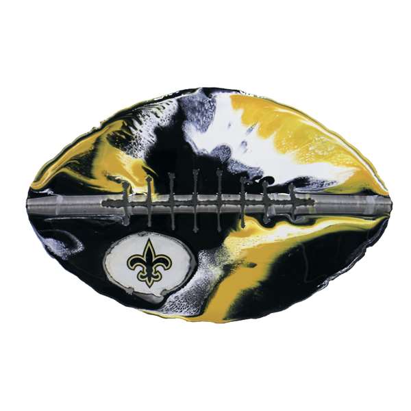 New Orleans Football Saints Recycled Metal Football Wall Art