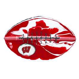 Wisconsin Football Badgers Recycled Metal Football Wall Art  