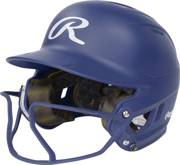 Rawlings Mach Hi-Viz 1-Tone Fast Pitch Softball Batting Helmet - Matte Royal - Senior-Adult