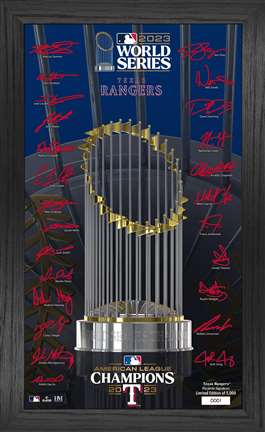 Texas Rangers American League Champions Signature Trophy Frame      