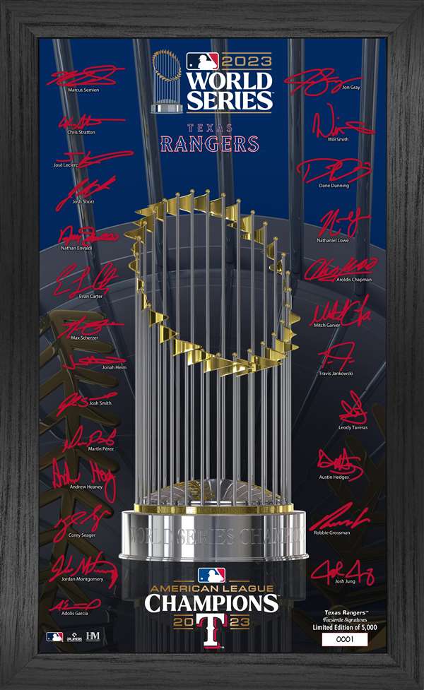 Texas Rangers American League Champions Signature Trophy Frame    