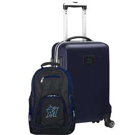 Miami Marlins  Deluxe 2 Piece Backpack & Carry-On Set L104
