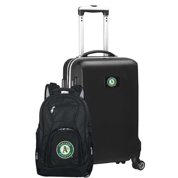 Oakland A's Athletics Deluxe 2 Piece Backpack & Carry-On Set L104