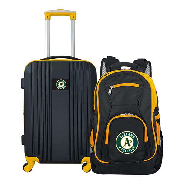 Oakland A's Athletics Premium 2-Piece Backpack & Carry-On Set L108