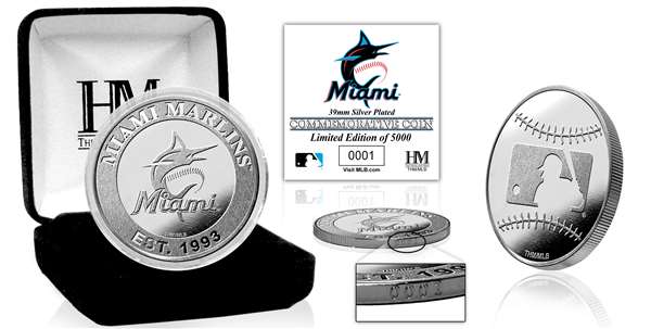 Miami Marlins Silver Mint Coin  